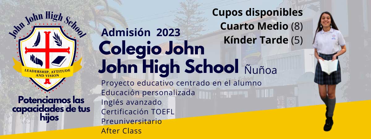 Colegio John John Ñuñoa Admisión 2023