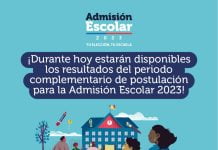 Admisión Escolar 2023 resultados de las postulaciones al periodo complementario e inicio del periodo de matrículas
