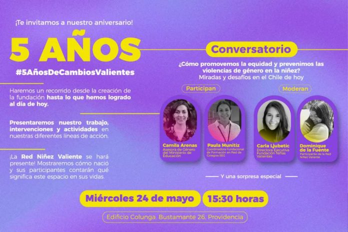 Fundación Niñas Valientes invita a un gran evento para celebrar su quinto aniversario junto a la comunidad Fundación Niñas Valientes invita a un gran evento para celebrar su quinto aniversario junto a la comunidad
