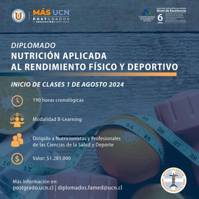 Diplomado en Nutrición Aplicada al Rendimiento Físico y Deportivo