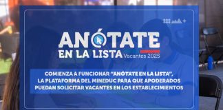 Comienza a funcionar “Anótate en la Lista”, la plataforma del Mineduc para que apoderados puedan solicitar vacantes en los establecimientos