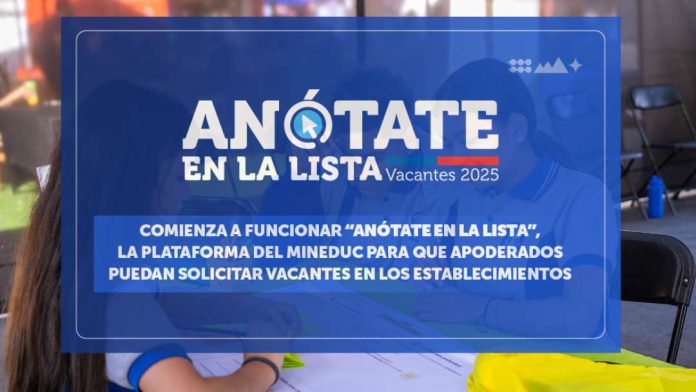 Comienza a funcionar “Anótate en la Lista”, la plataforma del Mineduc para que apoderados puedan solicitar vacantes en los establecimientos Comienza a funcionar “Anótate en la Lista”, la plataforma del Mineduc para que apoderados puedan solicitar vacantes en los establecimientos
