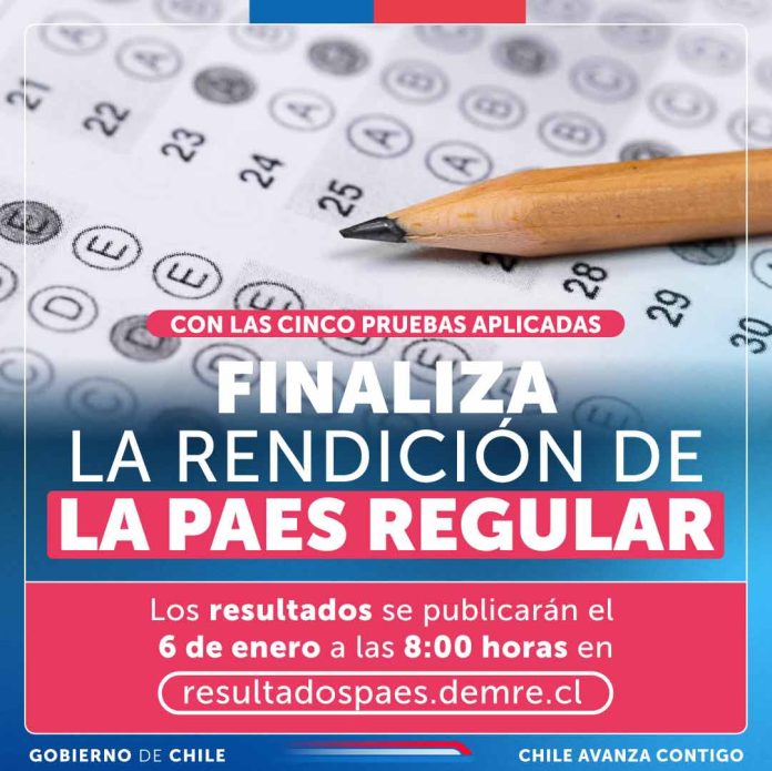 Aplicación de la PAES Regular terminó en completa normalidad y con 88% de asistencia Aplicación de la PAES Regular terminó en completa normalidad y con 88% de asistencia