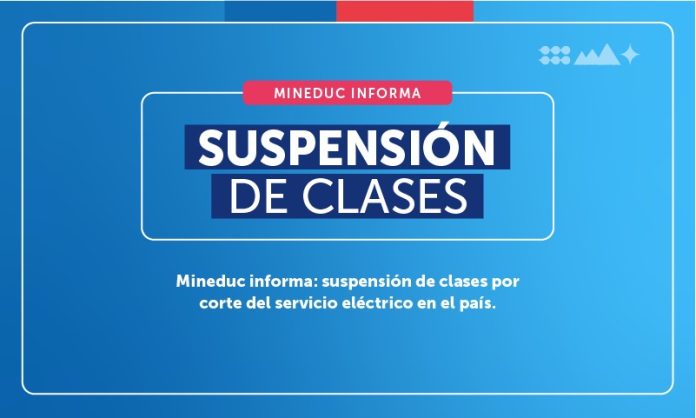 Mineduc informa suspensión de clases debido a Estado de Emergencia ante corte masivo de energía eléctrica en el país
