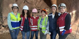 Mujeres Ingenieras de Chile visitan pique de construcción de Metro