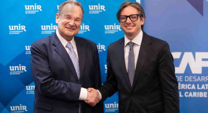 CAF-banco de desarrollo de  América Latina y el Caribe y UNIR  lanzan 30 becas y consolidan su  alianza académica  CAF-banco de desarrollo de  América Latina y el Caribe y UNIR  lanzan 30 becas y consolidan su  alianza académica