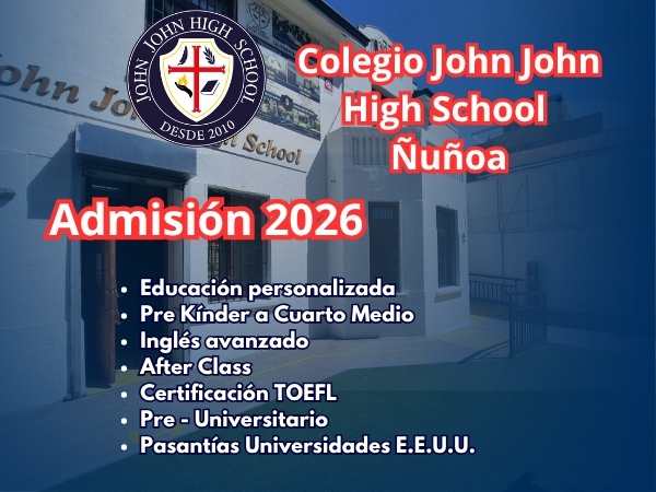 Colegio John John Ñuñoa Admisión 2026