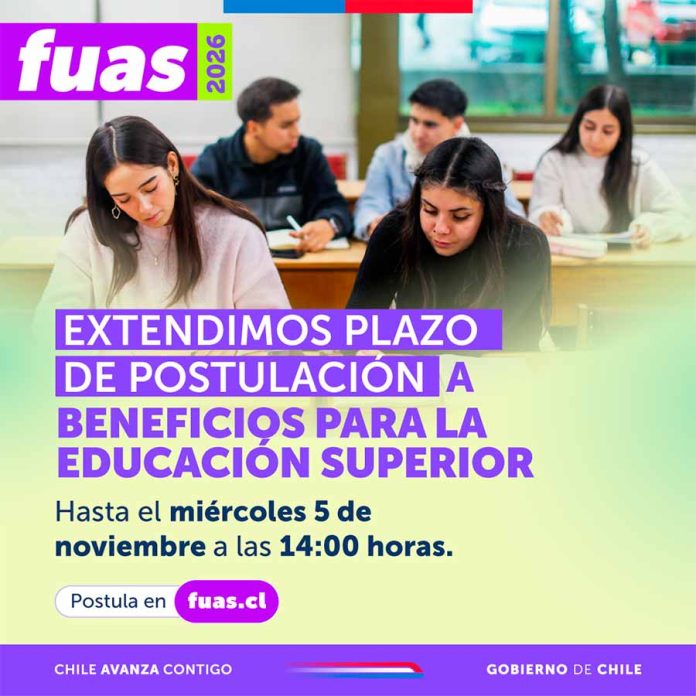 FUAS 2026: Mineduc extiende plazo para postular a la gratuidad y beneficios estudiantiles para la educación superior FUAS 2026: Mineduc extiende plazo para postular a la gratuidad y beneficios estudiantiles para la educación superior