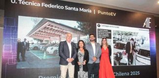 USM recibe Premio AIE Tecnología Chilena por innovadora estación solar de carga Punto EV