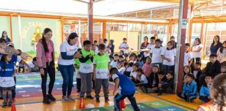 Alumnos de María Elena disminuyen la “ansiedad matemática” y aprenden jugando en el patio 
