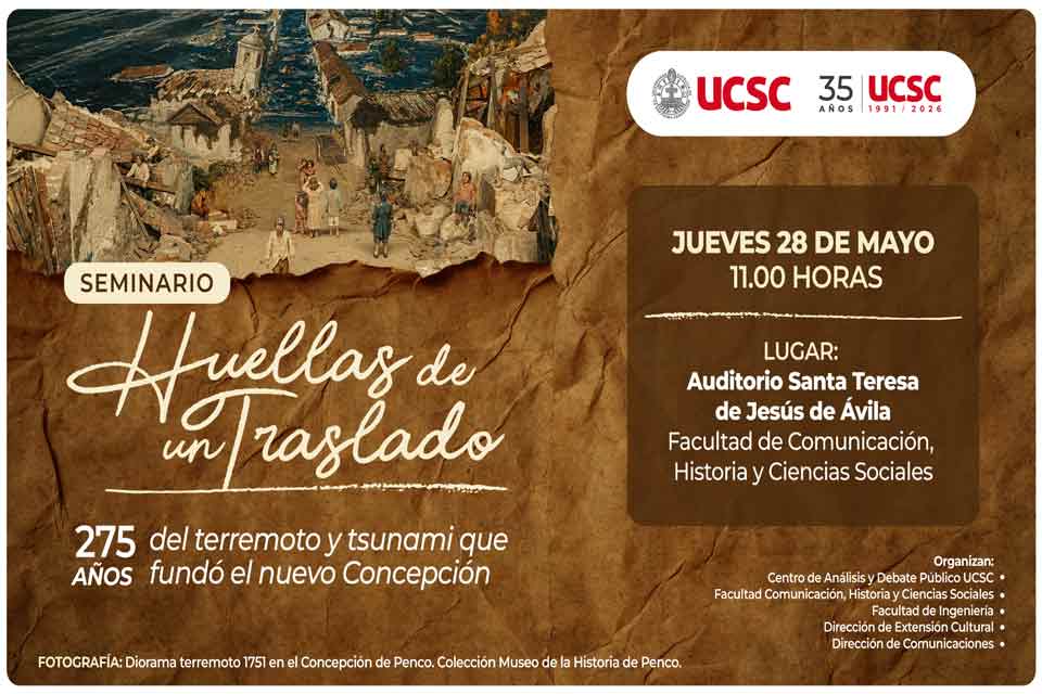 Seminario analizará cómo un tsunami cambió para siempre la historia de Concepción Seminario analizará cómo un tsunami cambió para siempre la historia de Concepción