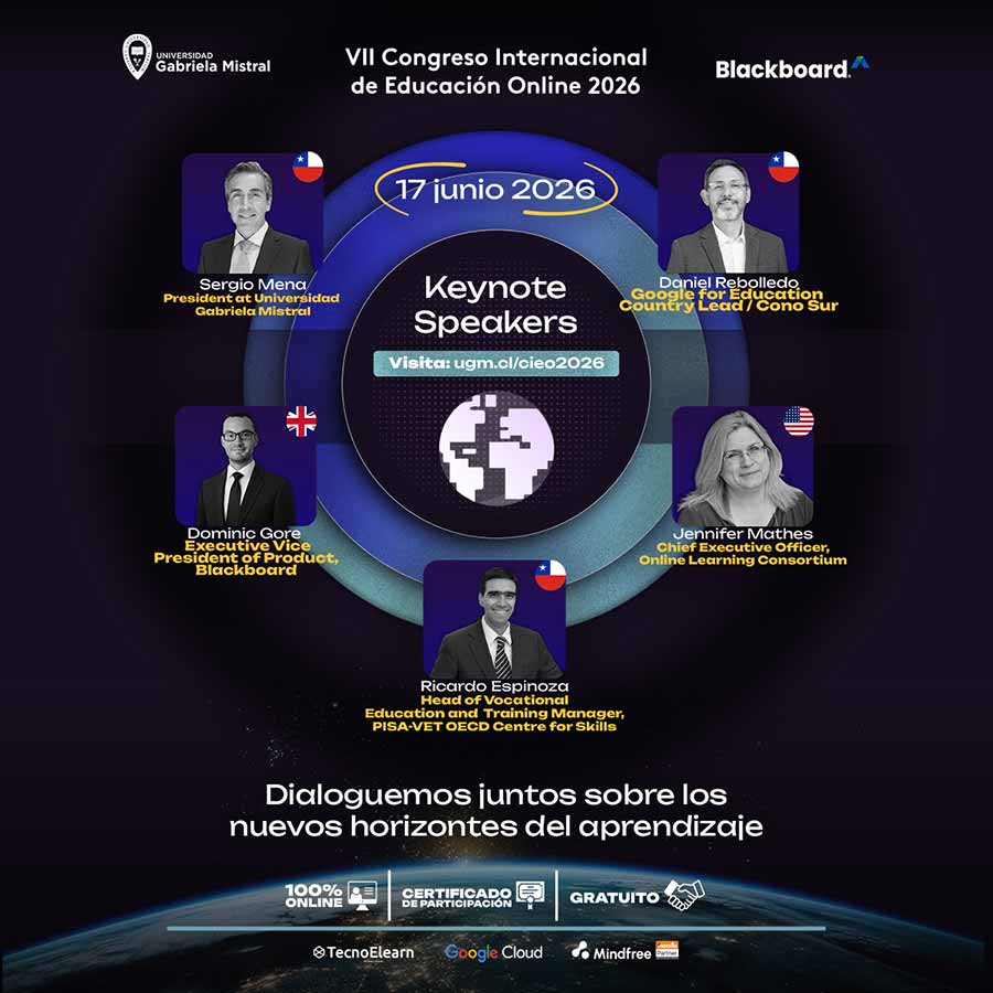 VII Congreso internacional de educación online 2026 de la Universidad Gabriela Mistral partieron inscripciones
