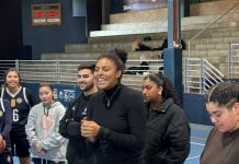 Primera chilena en la WNBA inspiró a estudiantes de la USS y escolares del Biobío con una charla y clínica deportiva