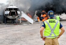 Simulacro de accidente aéreo movilizó a cerca de 100 estudiantes en el Aeropuerto Diego Aracena