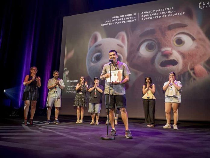 Aliado académico de UDLA, Punkrobot, estrena Brave Cat en Annecy y recibe el Premio del Público