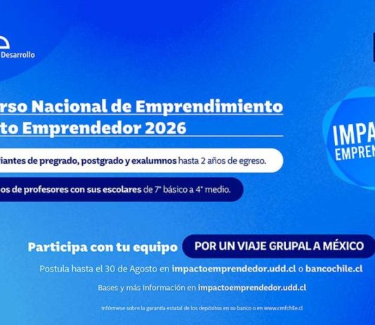 UDD y Banco de Chile lanzan convocatorias para los concursos nacionales Impacto Emprendedor Escolar y Universitario