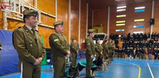Él es Kaleb, el perro policial que causó furor en colegio de Puente Alto: saltó sobre un carabinero e izó una bandera