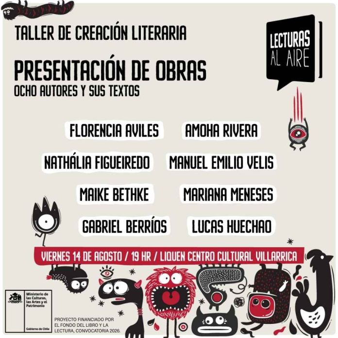 Este viernes será la presentación de obras del taller literario “Lecturas al Aire” de jóvenes creadores de Villarrica Este viernes será la presentación de obras del taller literario “Lecturas al Aire” de jóvenes creadores de Villarrica