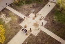 Estudiantes de Arquitectura UDD instalan en el Parque del Recuerdo asientos hechos de troncos recogidos de lagos del sur de Chile Estudiantes de Arquitectura UDD instalan en el Parque del Recuerdo asientos hechos de troncos recogidos de lagos del sur de Chile