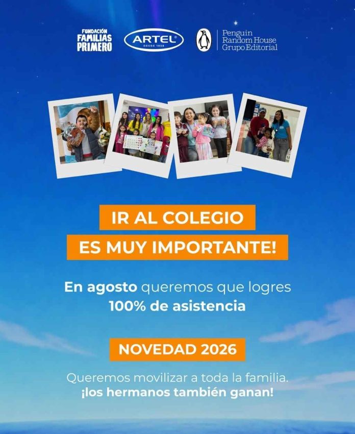 Por tercer año consecutivo Fundación Familias Primero, Artel y Penguin Random House Grupo Editorial lanzan nueva edición de su campaña “¡Viva Chile, Viva la Asistencia!”