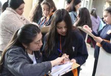 Niños y niñas de Curanilahue recogen información sobre cambio climático